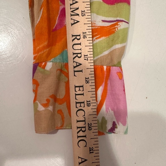 Sigrid Olsen Multicolor Floral Blouse Elegant Colorful Mature Pearl Detail Sz SP - Picture 8 of 10